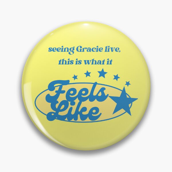 Item preview, gracie abrams conert pin badge, feels like concert sticker designed and sold by Bits & Bops Boutique.