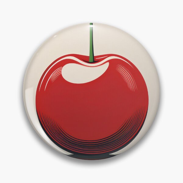 Item preview, Minimalist Bright Red Cherry Abstract Art designed and sold by Rethrowback.