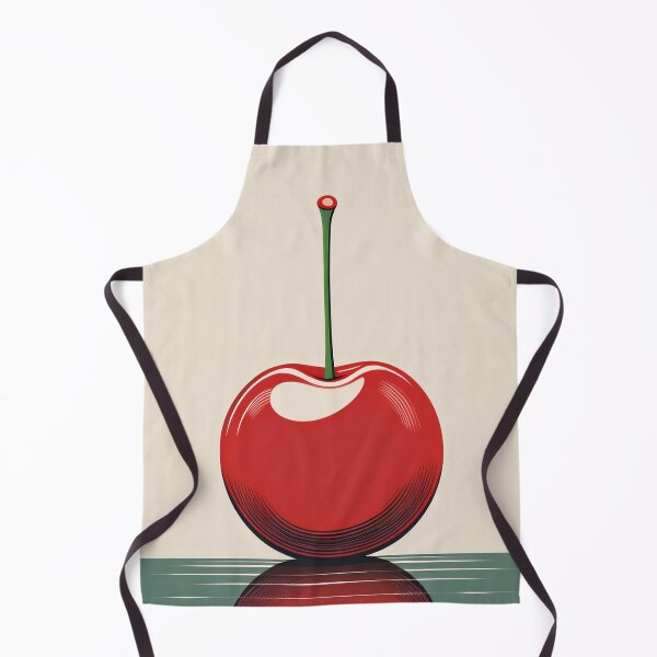 Item preview, Minimalist Bright Red Cherry Abstract Art designed and sold by Rethrowback.