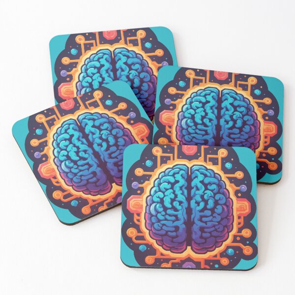 Item preview, Circuit Brain: A Digital Mindscape Illustration designed and sold by REPTISLAV.