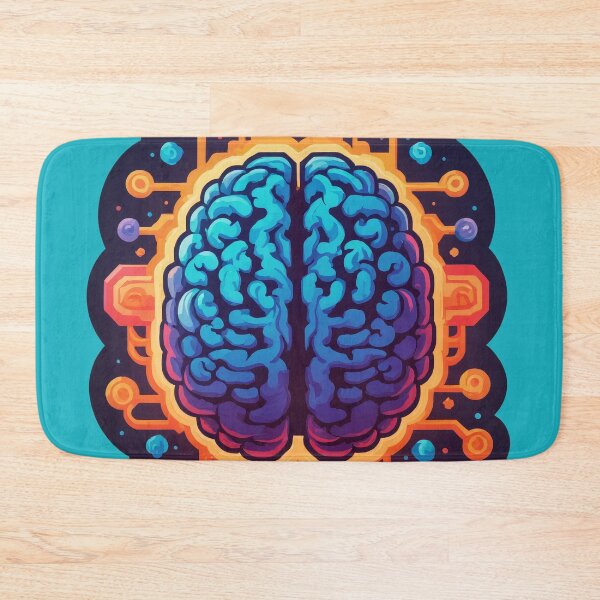 Item preview, Circuit Brain: A Digital Mindscape Illustration designed and sold by REPTISLAV.