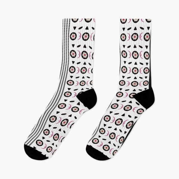 Artikelvorschau, Retro-Harmonie-rote Blumenkreise und geometrische Echos entworfen und verkauft von Clara Fruggeri.