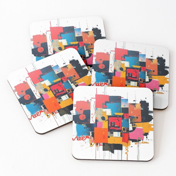 Item preview, Geometric Color Grid – Abstract Constructivist Artwork designed and sold by Wesira.