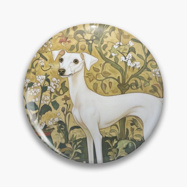 Item preview, Italian Greyhound or Whippet Elegant William Morris Style designed and sold by AntiqueImages.