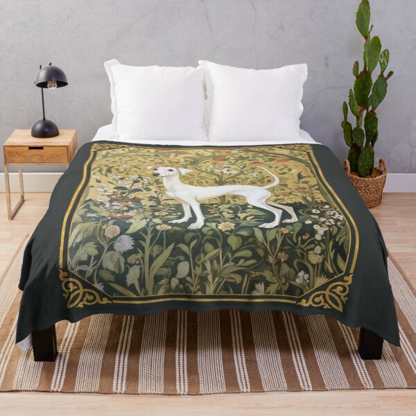 Item preview, Italian Greyhound or Whippet Elegant William Morris Style designed and sold by AntiqueImages.