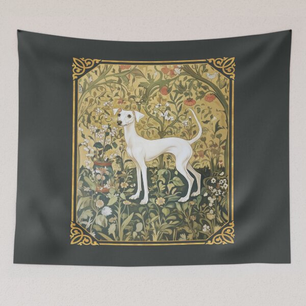 Item preview, Italian Greyhound or Whippet Elegant William Morris Style designed and sold by AntiqueImages.