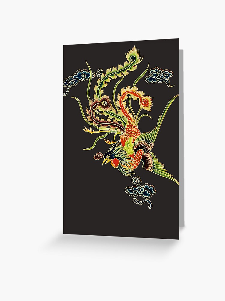 Asiatische Kunst Chinesisches Phoenix Grusskarte Von Zehda Redbubble