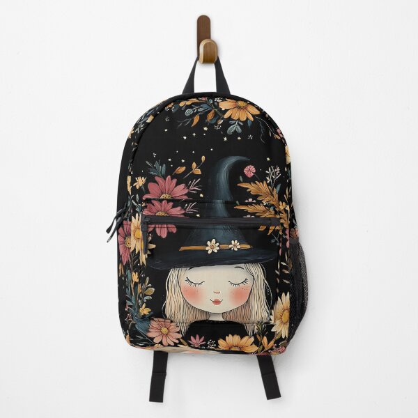 Item preview, Whimsical Blonde Witch in Floral Wreath – Cozy Cottagecore Magic designed and sold by TuncGK.
