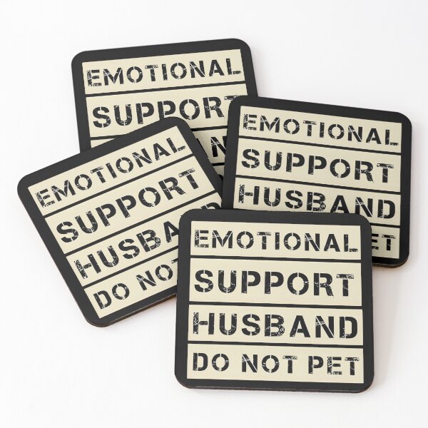 Item preview, Emotional Support Husband Funny Distressed Design designed and sold by DARK_NOVA.