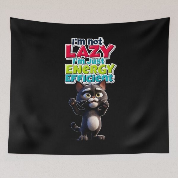 Item preview, Sarcastic Cat: Energy efficiency is key designed and sold by ArtCreator2023.