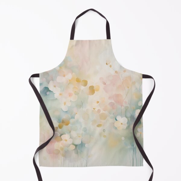 Item preview, Watercolor Florals Pattern Pastel Gold Blue Pink, Feminine Romantic Elegant Pattern designed and sold by KolorellaS.