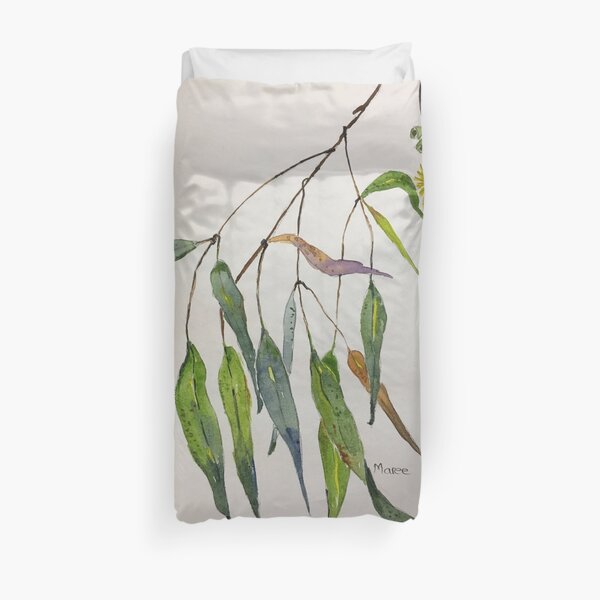 Gum leaves - Botanical illustration Duvet Cover