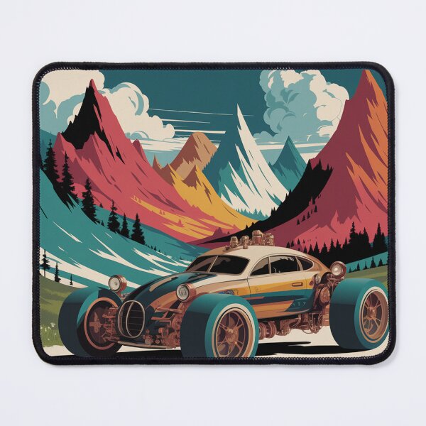 Item preview, Mountain landscape, a modern car ,surreal steampunk style designed and sold by Lilashakti ⭐️ ⭐️ ⭐️ ⭐️ ⭐️.