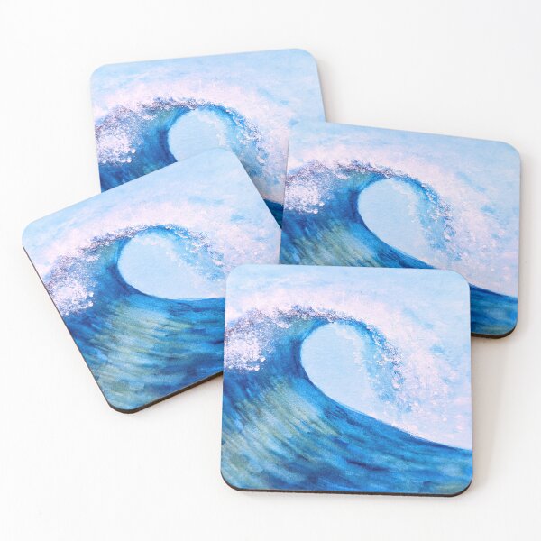 Item preview, Watercolor sea ocean wave background designed and sold by NOMADIC ART.
