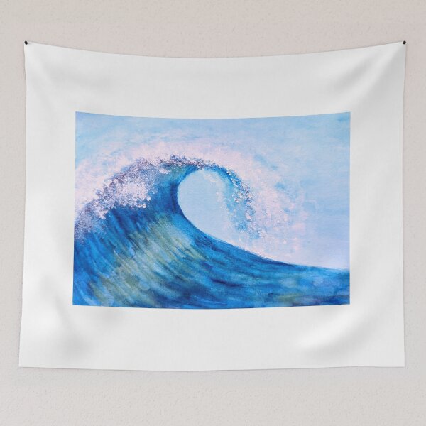 Item preview, Watercolor sea ocean wave background designed and sold by NOMADIC ART.