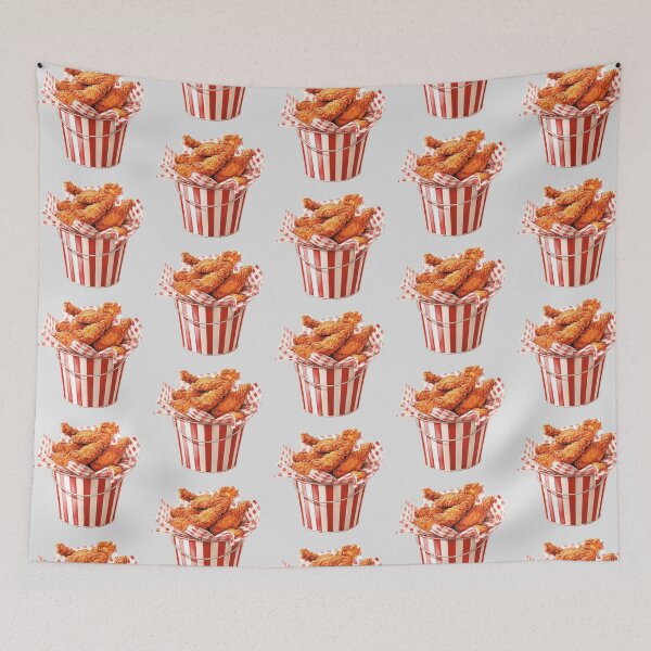 Item preview, Red and White Bucket of Fried Chicken designed and sold by Alicia Chee.