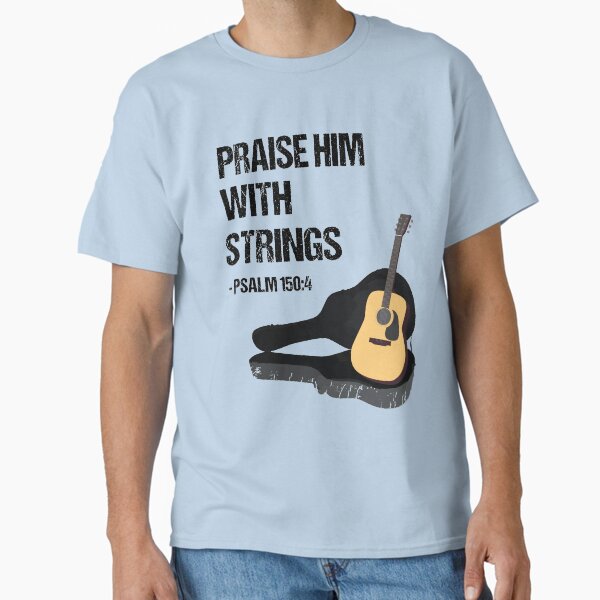 Item preview, Praise Him Christian Guitar Player Distressed T Shirt designed and sold by tonkintees.