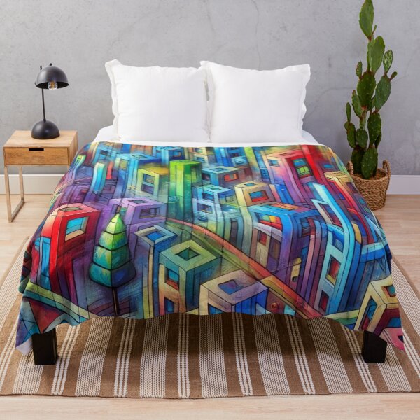 Item preview, Colorful abstract city structure designed and sold by Sigtrix.