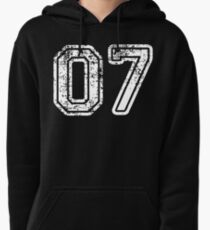 Sport Team Jersey 07 T Shirt Football Soccer Baseball Hockey Basketball Seven 7 07 Number Pullover Hoodie