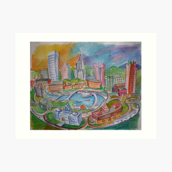 Providence, Rhode Island.... A Colorful City Art Print