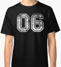 Sport Team Jersey 06 T Shirt Football Soccer Baseball Hockey Basketball Six 6 06 Number Classic T-Shirt