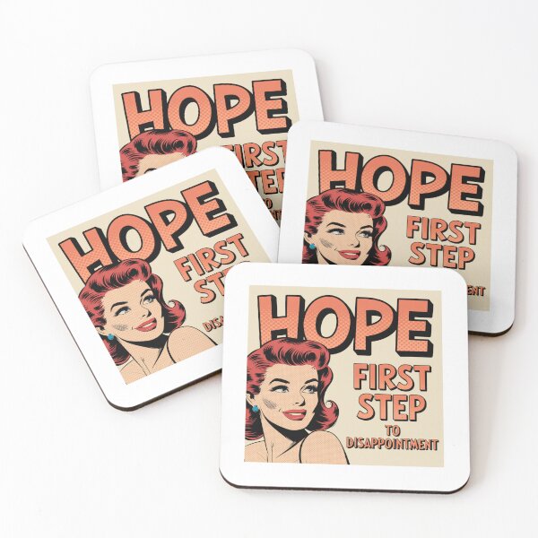 Item preview, Hope, disappointment, low expectations. dark, silly, meme, funnyfits70, Humor, Funny, retro, vintages, funny quotes, animal humor, designed and sold by FunnyFits70.