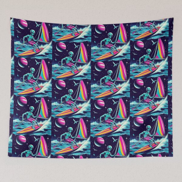 Item preview, Alien surfing on a sailboat designed and sold by Dogandesighn.
