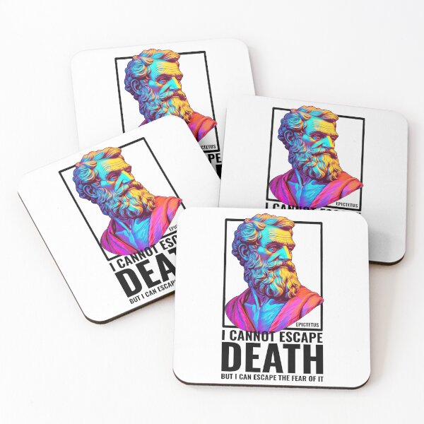 Item preview, I Cannot Escape Death Epictetus Quote designed and sold by RockFireMerch.