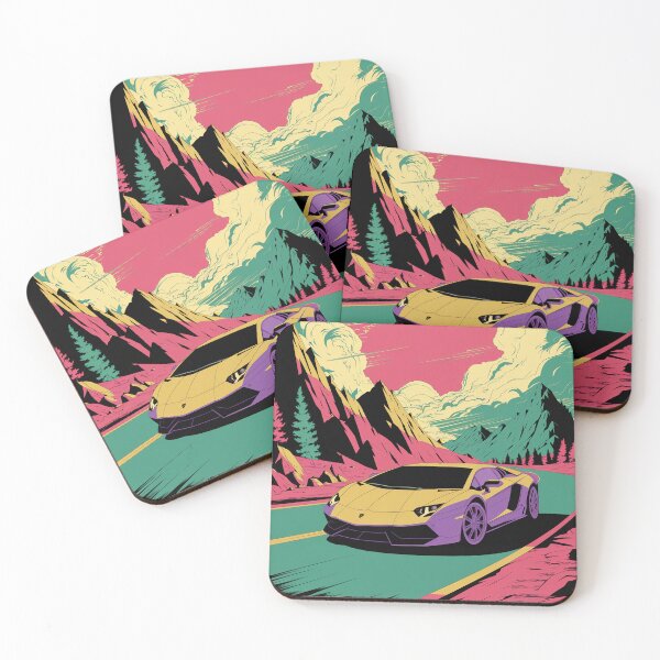 Item preview, Mountain landscape and sports car in psychedelic style designed and sold by Lilashakti ⭐️ ⭐️ ⭐️ ⭐️ ⭐️.
