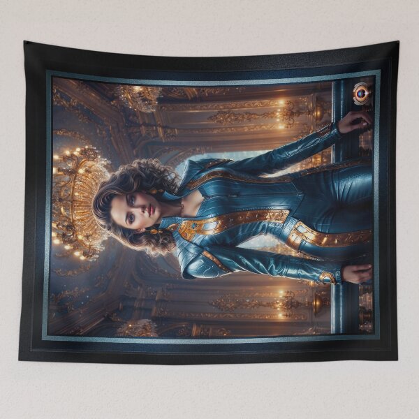 Item preview, A Regal Portrait Of Elysia Valmont, The Lady Of The House of Klavan Captivating AI Concept Art by Xzendor7 designed and sold by Xzendor7 Digital Art Creations.