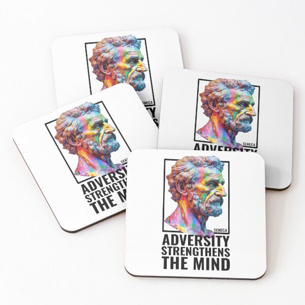 Item preview, Adversity Strengthens The Mind Stoic Seneca Quote designed and sold by RockFireMerch.