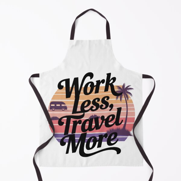 Item preview, Work Less Travel More – Retro Vintage Vanlife Saying Design for Travelers, Adventurers and Globetrotters designed and sold by pod24.
