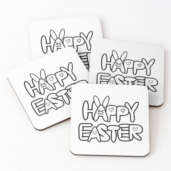 Item preview, Happy Easter Doodle Black designed and sold by chowlet.