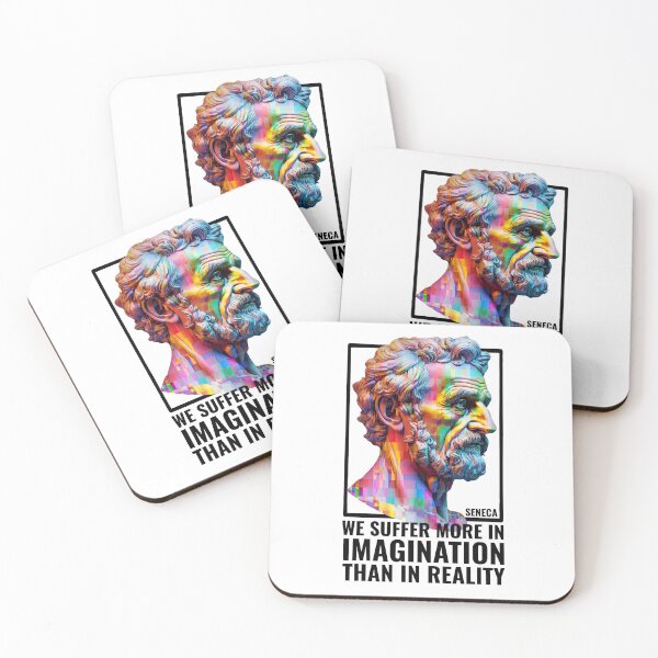 Item preview, Seneca Stoic We Suffer More In Imagination designed and sold by RockFireMerch.