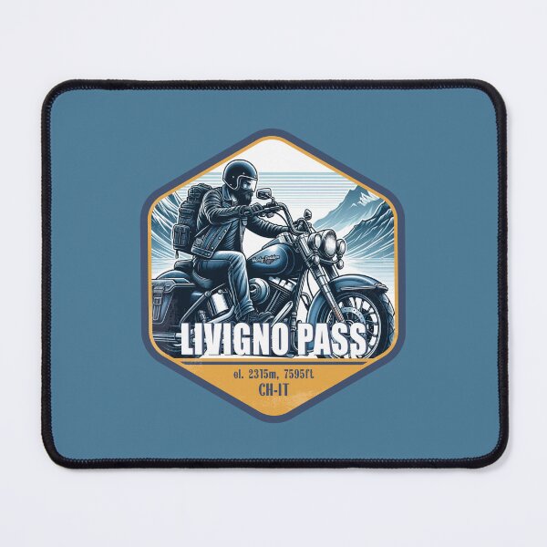 Item preview, Livigno Pass Italy-Switzerland Vintage Motorcycling Design designed and sold by CynthiaGraphics.