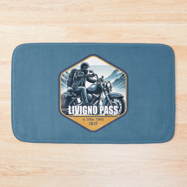 Item preview, Livigno Pass Italy-Switzerland Vintage Motorcycling Design designed and sold by CynthiaGraphics.