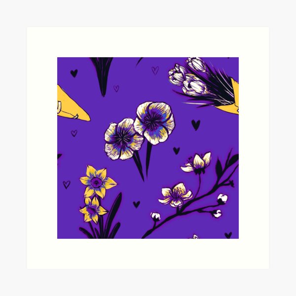 Item preview, March Blooms in Purple  designed and sold by Riddlestiltskin.