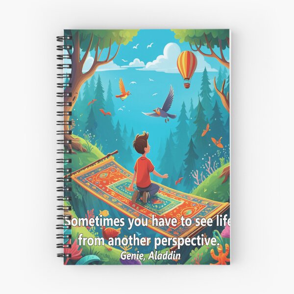 Aperçu de l'œuvre Citation inspirante pour enfants par Genie : « Voir la vie sous un autre angle » – PNG haute qualité pour impression, décoration et cadeau original créée et vendue par EdicionesJML.