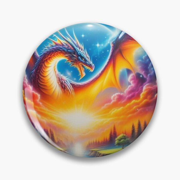 Item preview, Technicolor Rex: A rainbow guardian amidst vivid natural dreams designed and sold by FotoworldEdel.