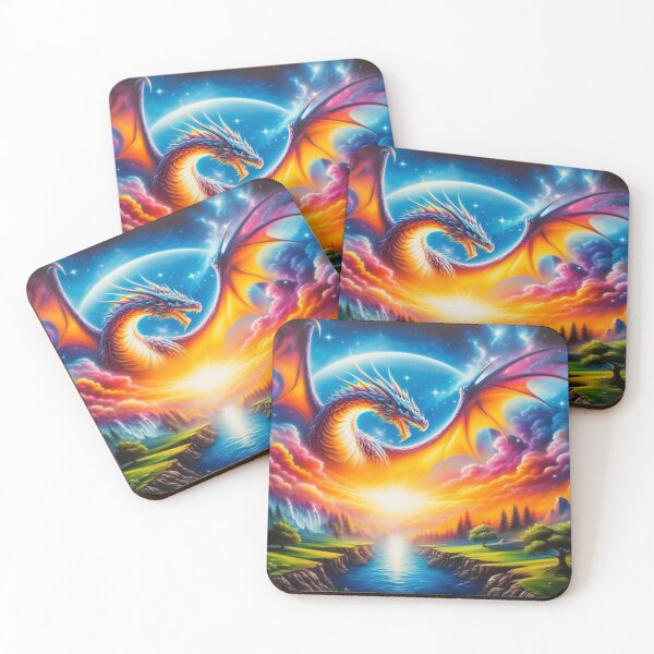 Item preview, Technicolor Rex: A rainbow guardian amidst vivid natural dreams designed and sold by FotoworldEdel.