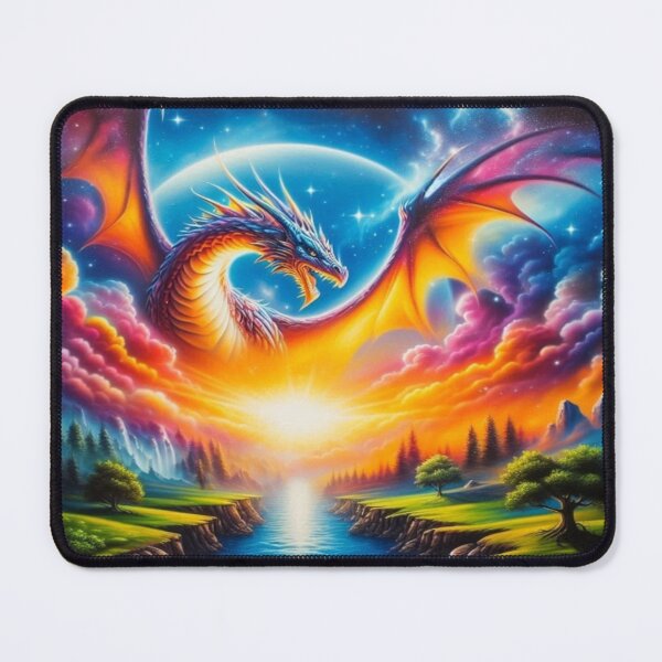 Item preview, Technicolor Rex: A rainbow guardian amidst vivid natural dreams designed and sold by FotoworldEdel.