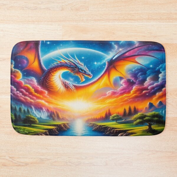 Item preview, Technicolor Rex: A rainbow guardian amidst vivid natural dreams designed and sold by FotoworldEdel.
