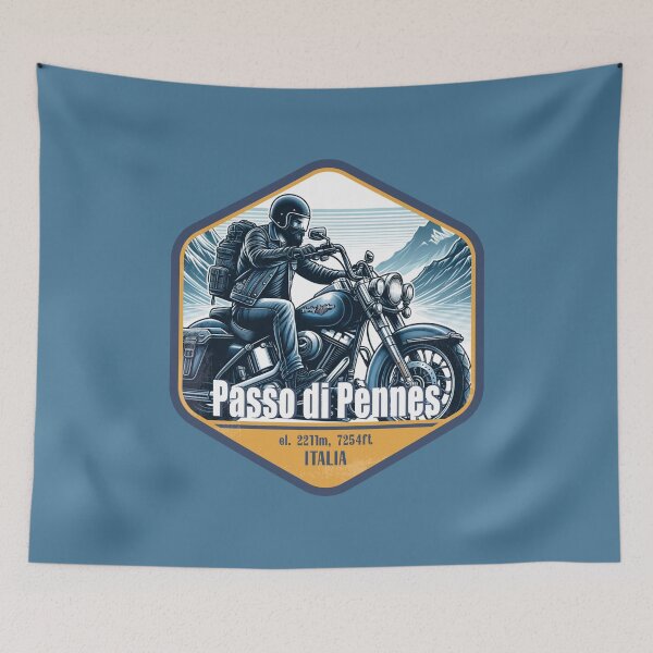 Item preview, Passo di Pennes Italy Vintage Motorcycling Design designed and sold by CynthiaGraphics.