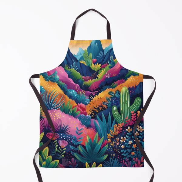 Item preview, Playful Desert Mountains Maximalist Artwork with Bright Colors designed and sold by IuliiaArtPrints.