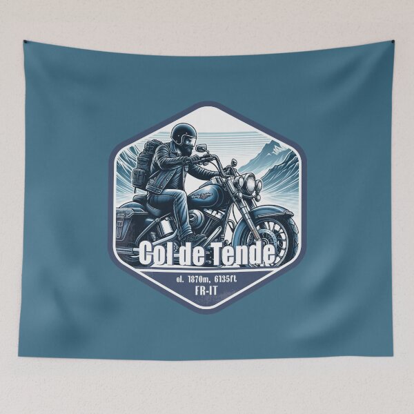 Item preview, Col de Tende Italy-France Vintage Motorcycling Design designed and sold by CynthiaGraphics.