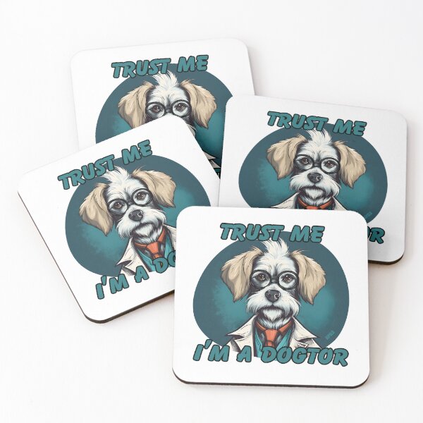 Item preview, Trust me I’m a Dogtor Dog in Glasses designed and sold by aipolohu.