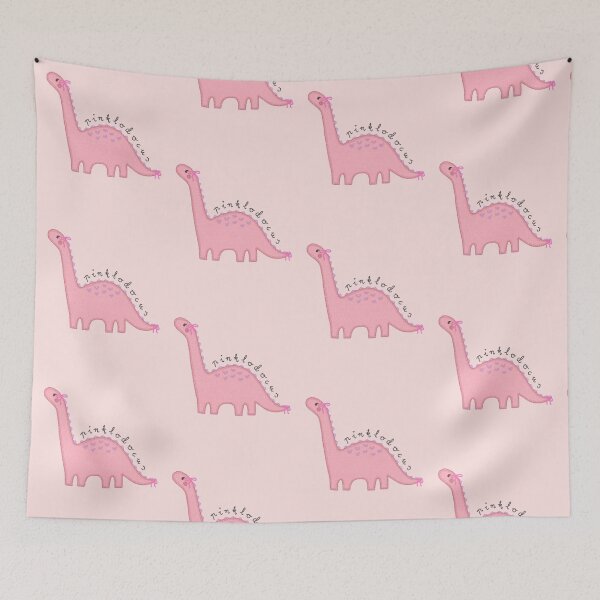 Item preview, Pinklodocus – Cute Pink Dinosaur Diplodocus Brontosaurus With Bows designed and sold by simple-goose.