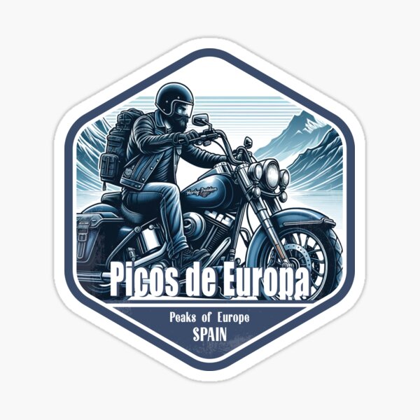 Artikel-Vorschau von Picos de Europa Spanien Vintage Motorrad Design, designt und verkauft von CynthiaGraphics.