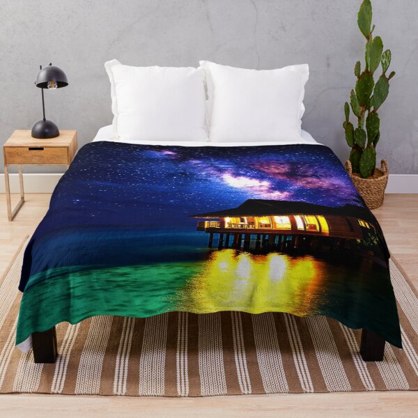 Item preview, Starry Night Over Tropical Bungalow designed and sold by Exodoi.