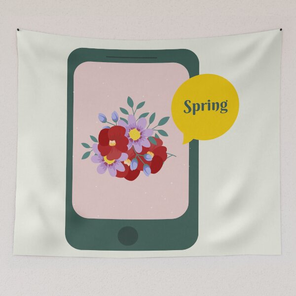 Item preview, Illustration Smartphone with Message Spring designed and sold by AlginaPugachova.